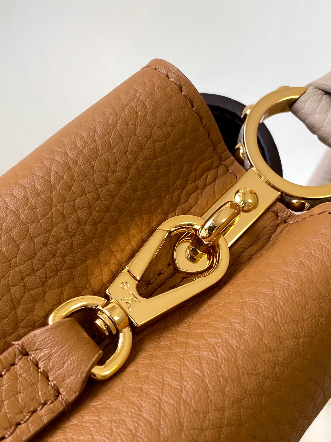 Stylish Louis Vuitton Capucines Bag in Brown Grained Leather for Fashion Enthusiasts 3 colors available