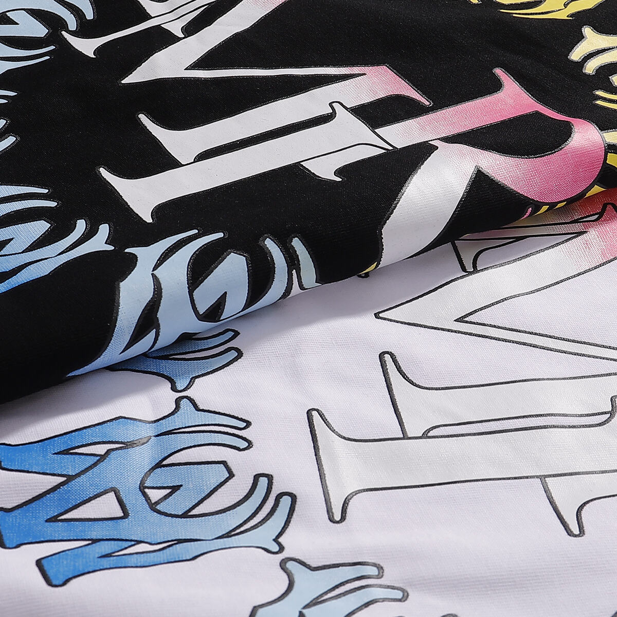 AMIRI Black/White Tee With Colorful Circular Logo For Trendy Streetwear Enthusiasts