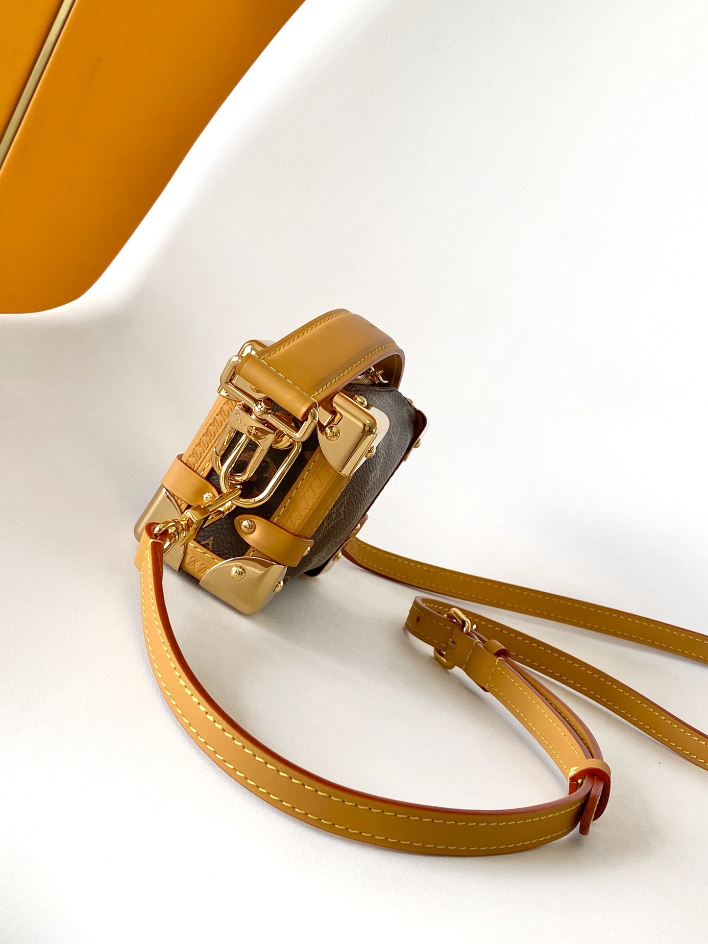 Luxury LV Monogram Canvas Mini Bag with Gold Hardware and Adjustable Strap