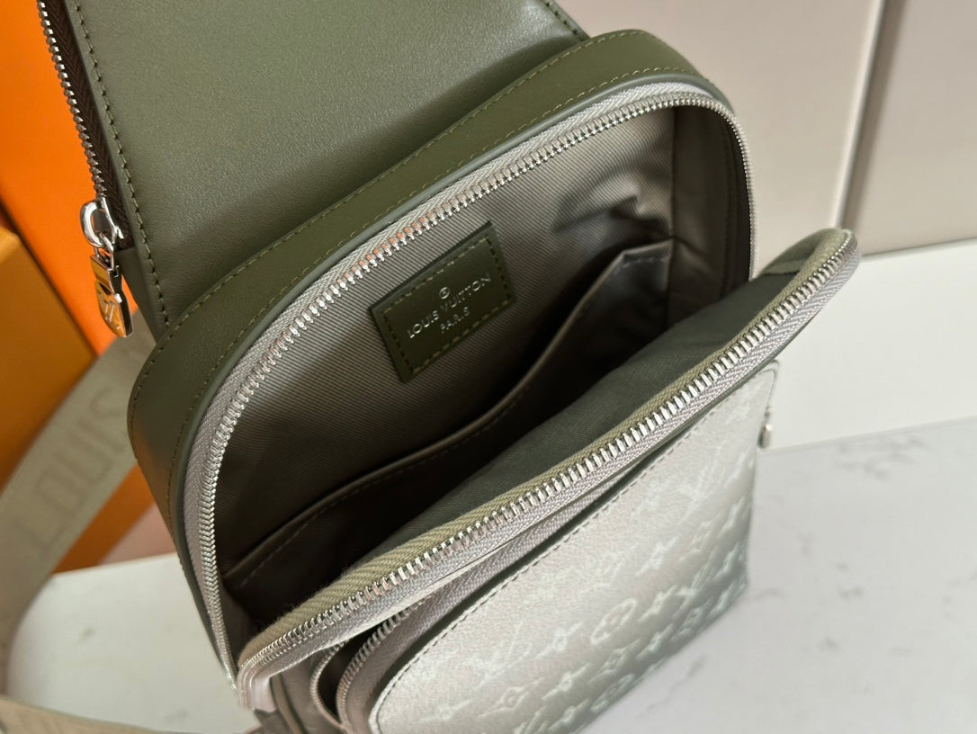 Stylish Louis Vuitton Gradient Monogram Sling Bag with Functional Design M47130