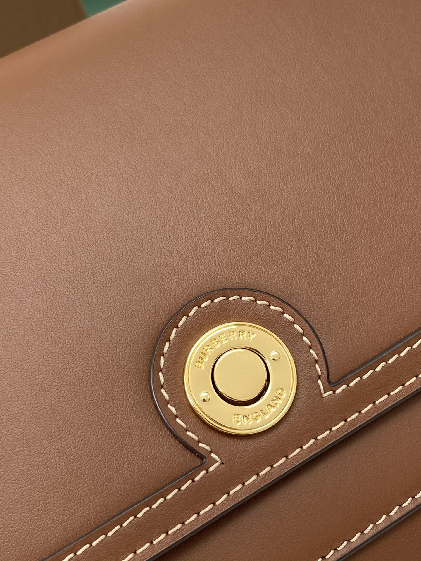 Elegant Brown/Black Burberry Crossbody Bag With Gold - Toned Hardware And Stitch Detailing Style No.906168