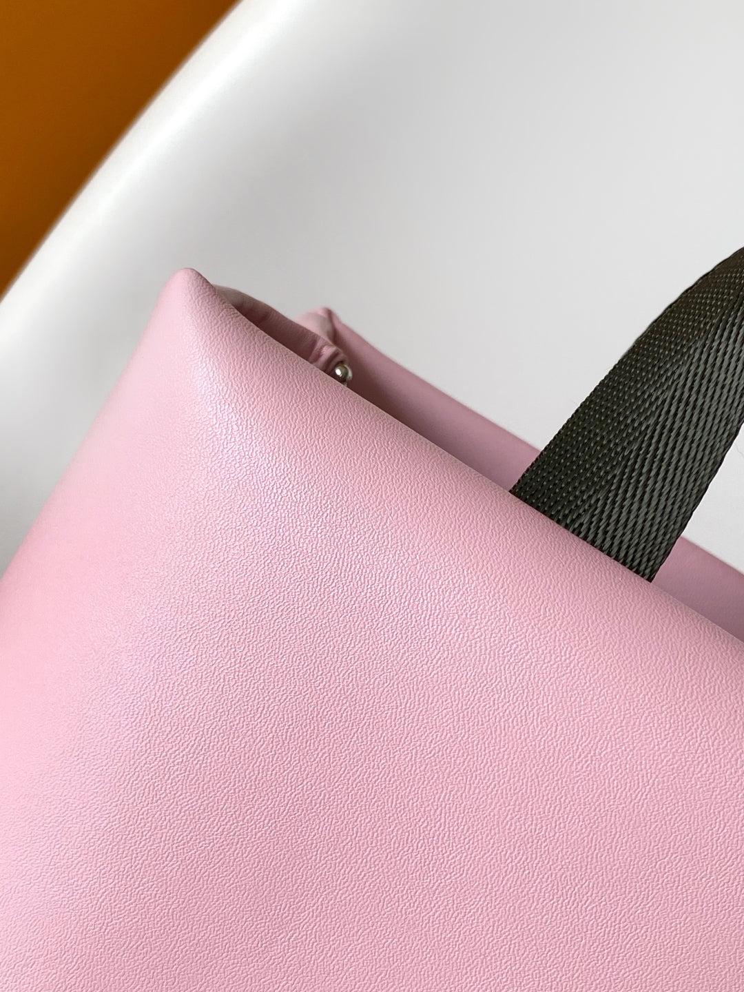 Elegant Pink Louis Vuitton Tote Bag With Contrast Color Handles And Branding