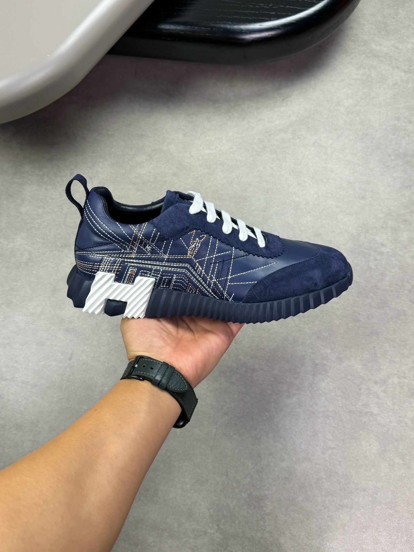 Hermes Men's Sneakers Luxury Leather Fashion Sneakers