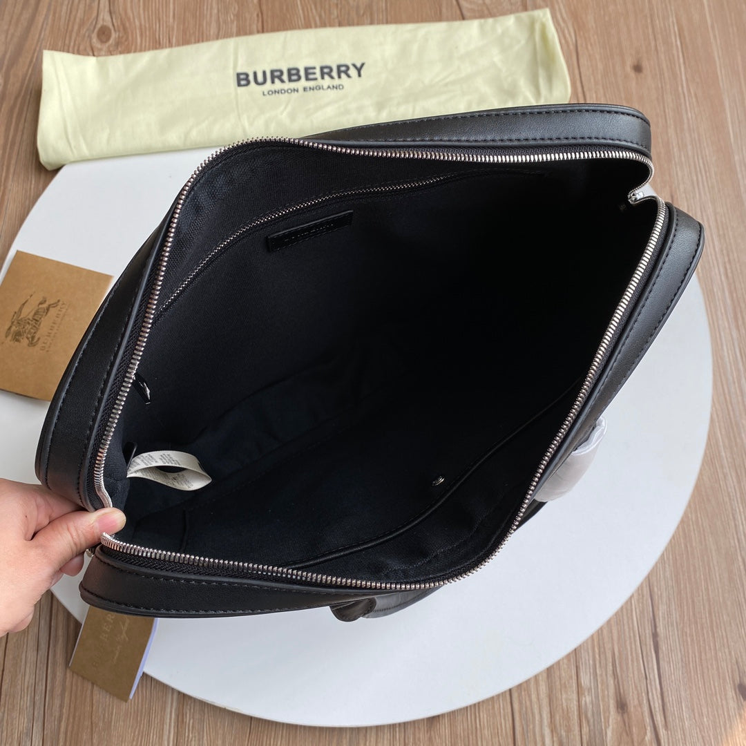 Stylish Burberry Briefcase With Iconic Check Pattern For Sophisticated Business Look Style No.80546751
