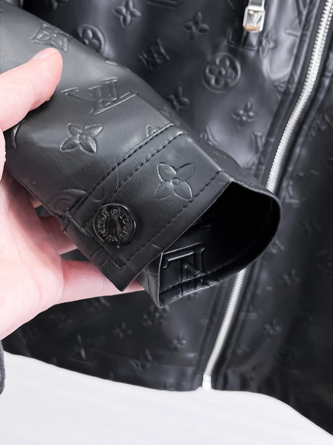 Louis Vuitton Monogram Leather Jacket for Men