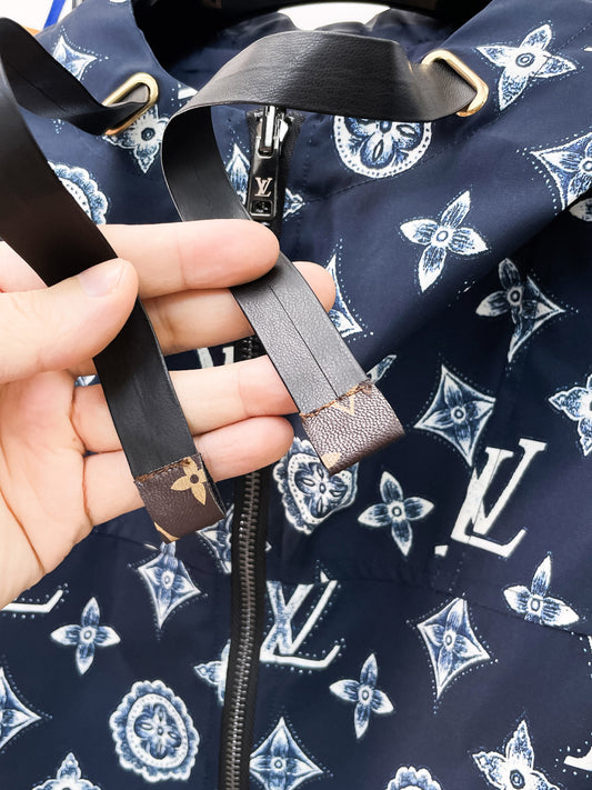 Louis Vuitton Men's Embossed Monogram Hooded Zip-Up Jacket