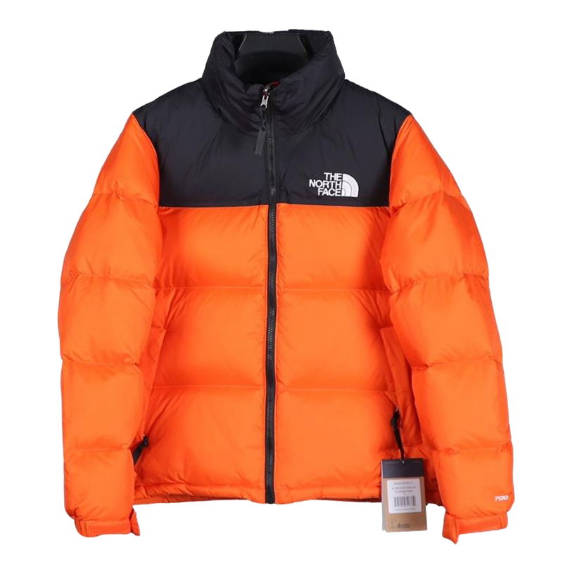 The North Face 1996 Retro Nuptse Orange Puffer Jacket for Cold Weather