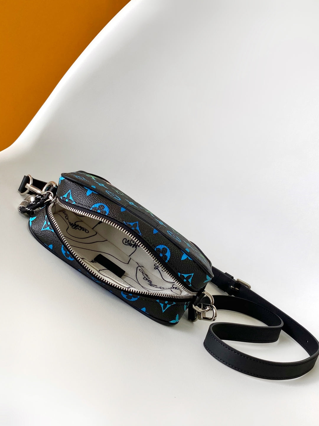 Colorful Louis Vuitton Crossbody Bag With Multicolor Monogram Pattern And Adjustable Strap