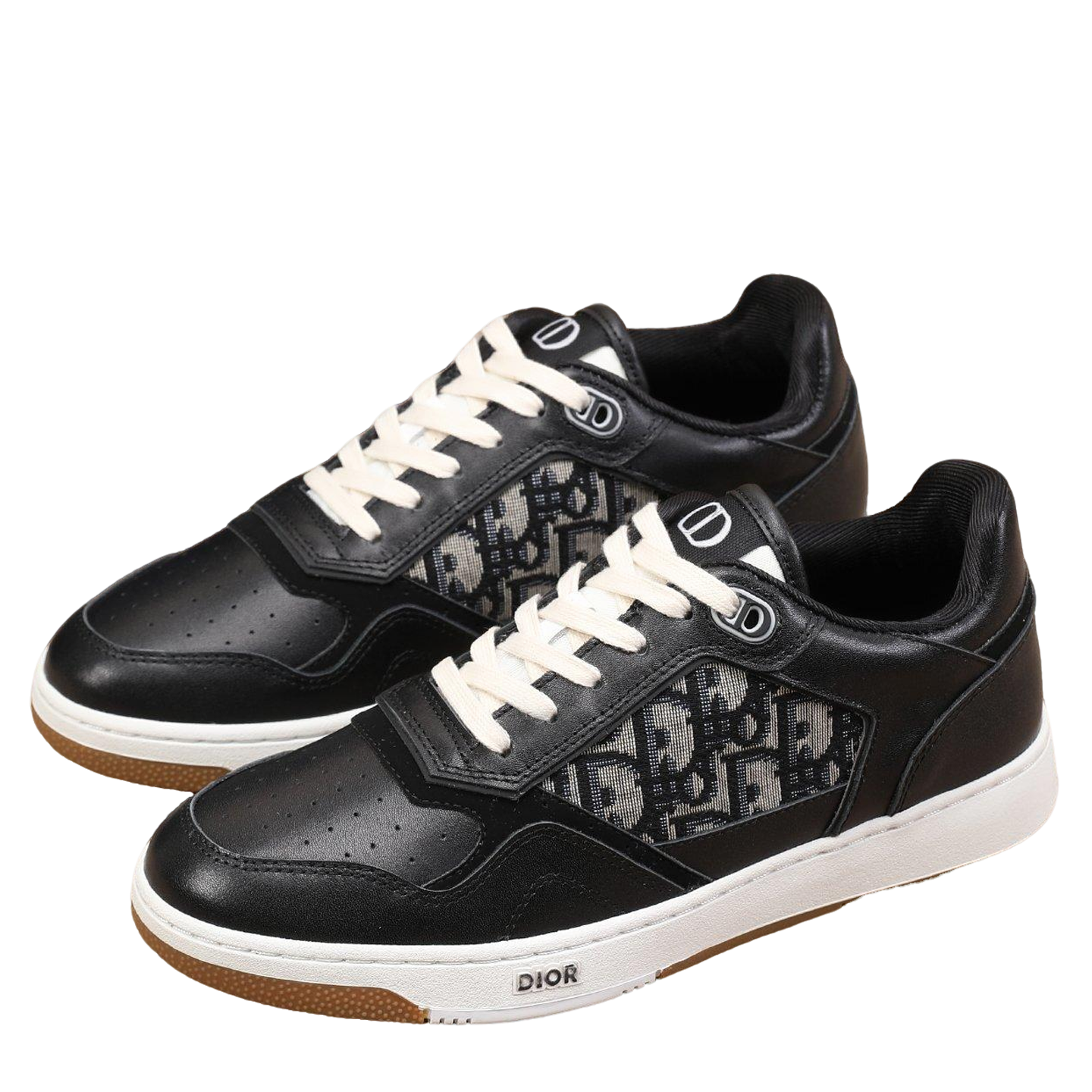 Dior Mens Sneakers Luxury Leather Casual Shoes With Oblique Pattern