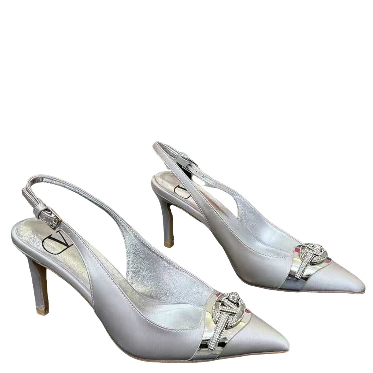 Valentino Women's Pointed Toe Bow High Heels Luxury Patent Leather Pumps