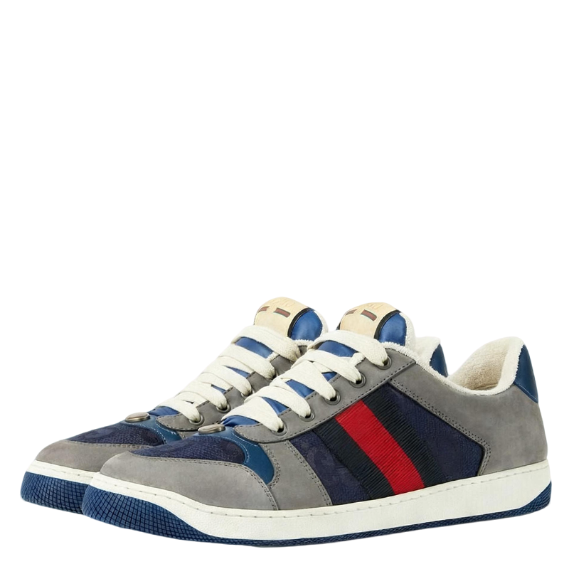 Gucci Unisex Sneakers With Web Stripes And Contrast Color Detailing