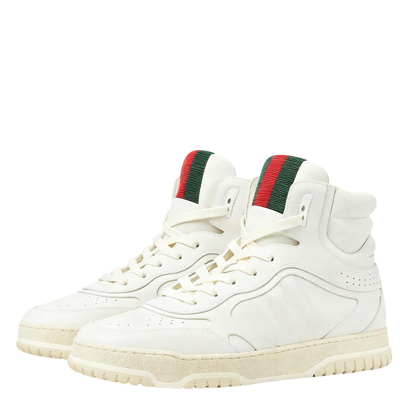 Gucci Unisex High-Top Sneakers With Signature Web Stripes