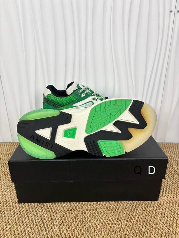 Unisex Amiri Green and White Chunky Mesh Athletic Sneakers