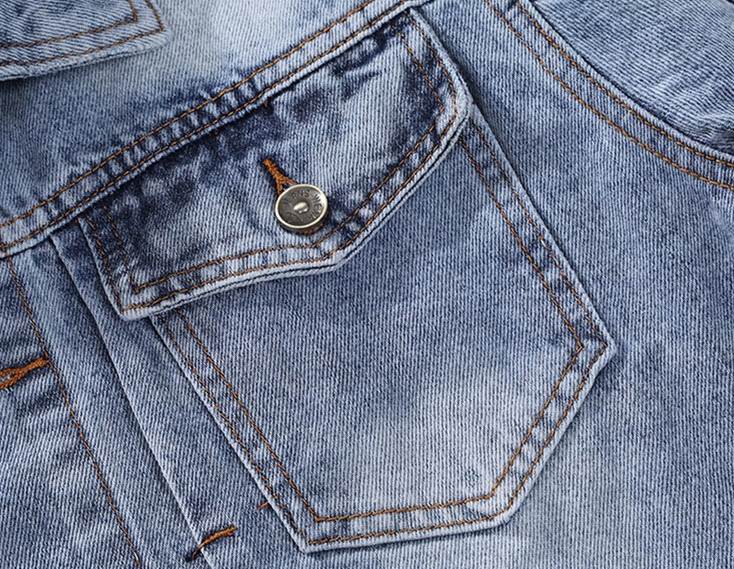 Amiri Light Blue Denim Jacket With Colorful Embroidered Badge