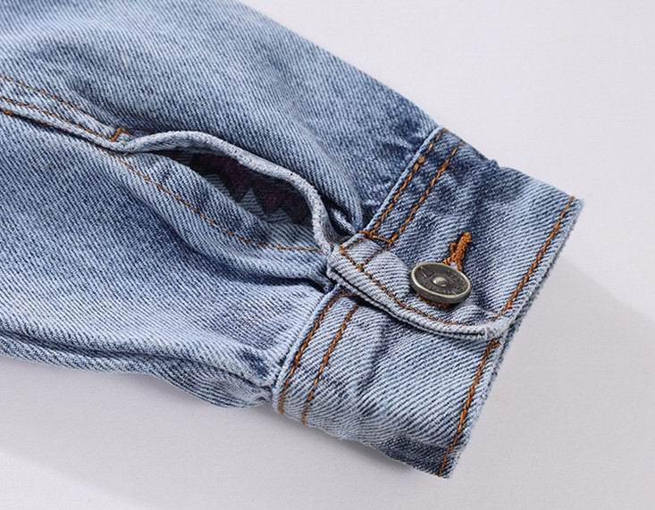 Amiri Light Blue Denim Jacket With Colorful Embroidered Badge