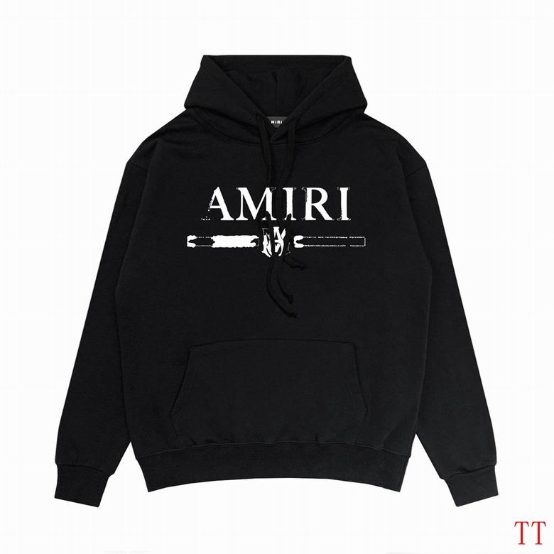 AMIRI Hoodie With Distressed White Logo And Graphic For Trendy Casual Wear