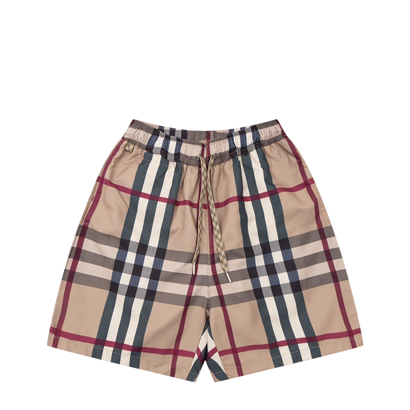 Burberry Men's Checkered Drawstring Shorts For Stylish Summer Wear