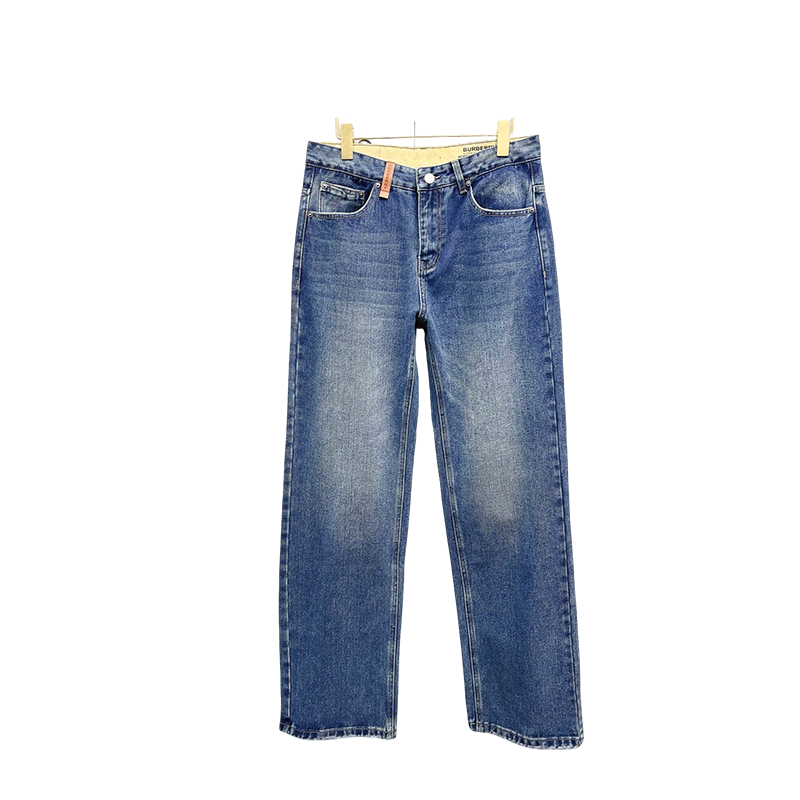 Burberry Men's Blue Denim Jeans With Classic Design
