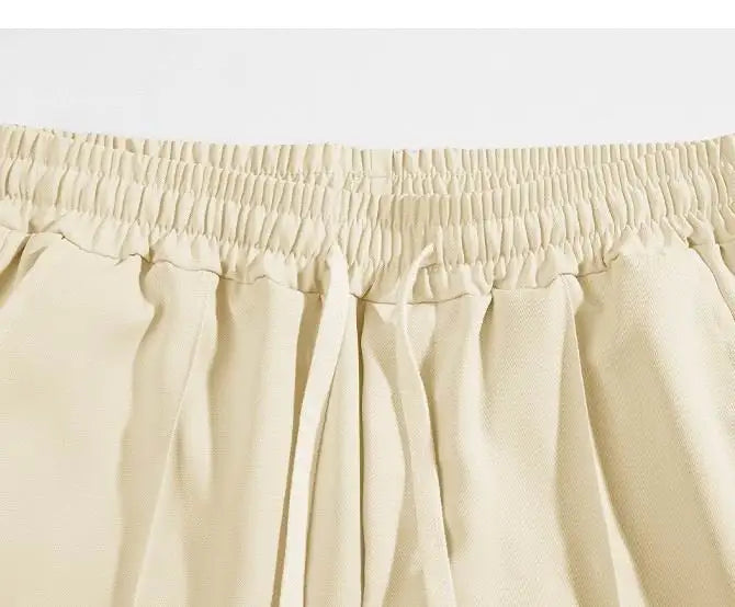 Balenciaga Beige Short Sleeve Shirt And Shorts Set With Logo