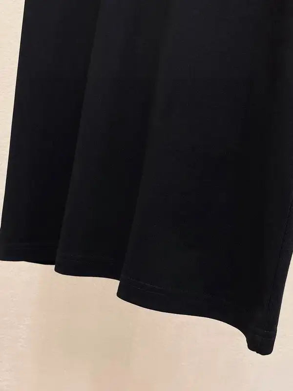 Balenciaga Black T - shirt And Shorts Set With White BB Logo