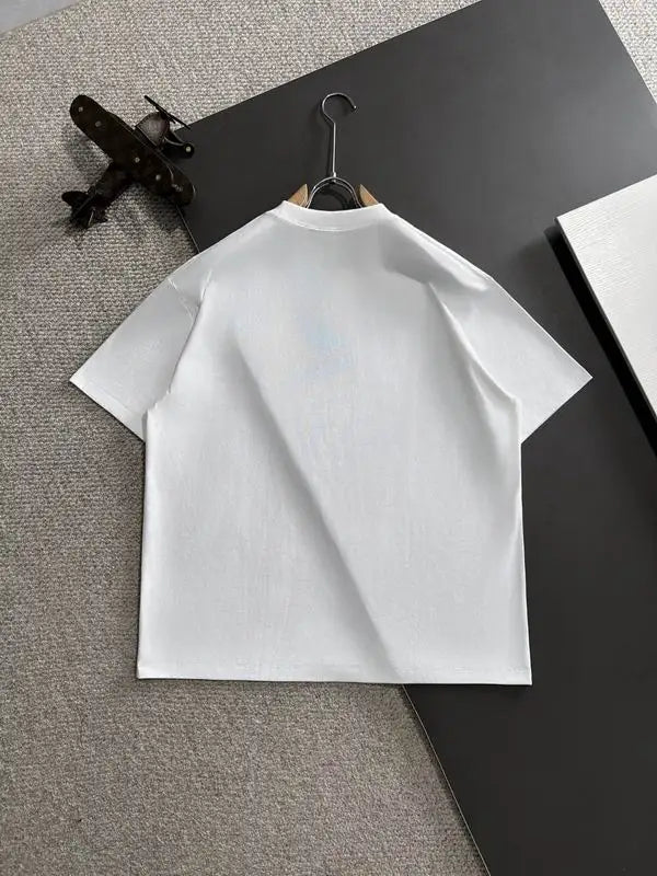 Balenciaga White T - shirt And Shorts Set With Embroidered Crest