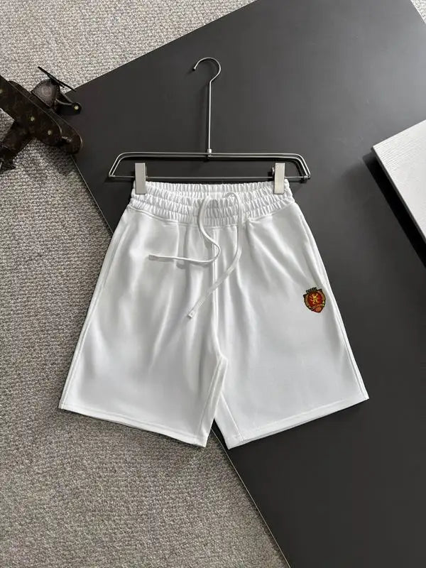 Balenciaga White T - shirt And Shorts Set With Embroidered Crest