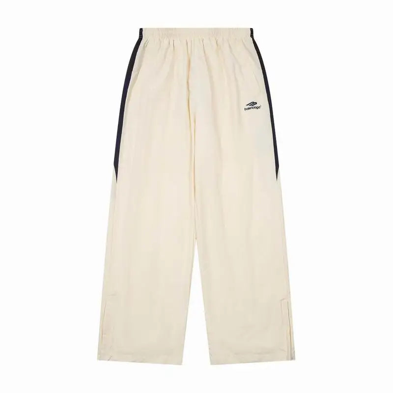 Balenciaga Beige Tracksuit With Contrast Black Accents And Zip Jacket