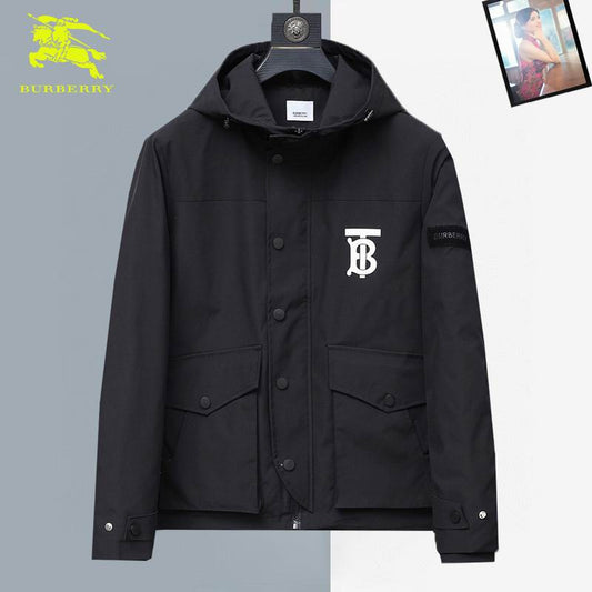 High Quality Burberry Style Hooded Jacket for Men