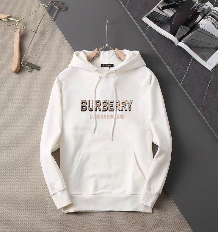 Burberry Black Hoodie With Checkered Brand Name And London England Lettering