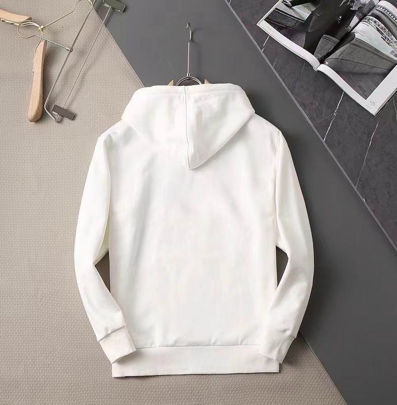 Burberry White Hoodie With Checkered Pattern And Brand Logo For Fashion Lovers