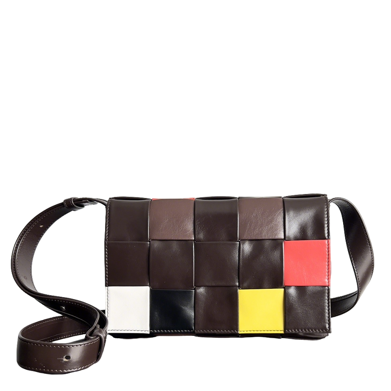 Chic Bottega Veneta Color Block Woven Crossbody Bag For Fashion - Forward Looks BV667298