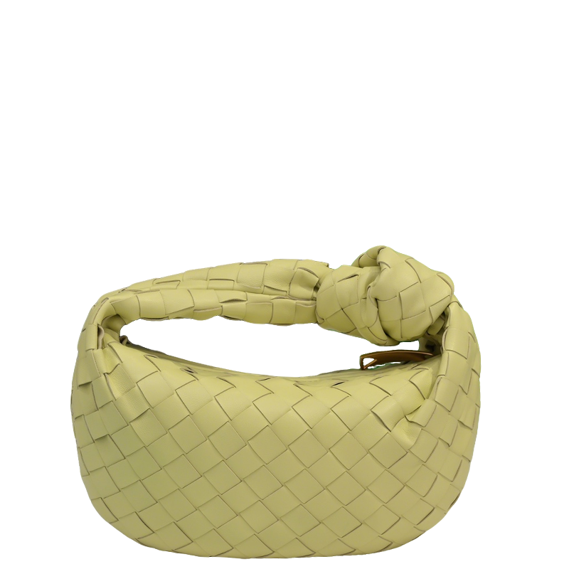 Bottega Veneta Jodie Bag in Light Green Intrecciato Leather with Knotted Handle Style No.6699