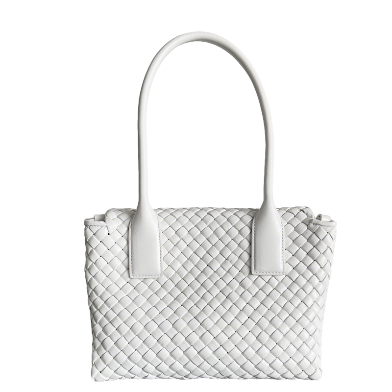Bottega Veneta White Woven Leather Handbag Elevate Style With Timeless Craftsmanship And Chic Design BV709420