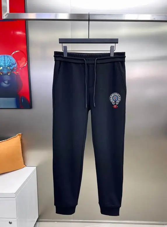 Chrome Hearts Black Tracksuit With Colorful Embroidered Motifs