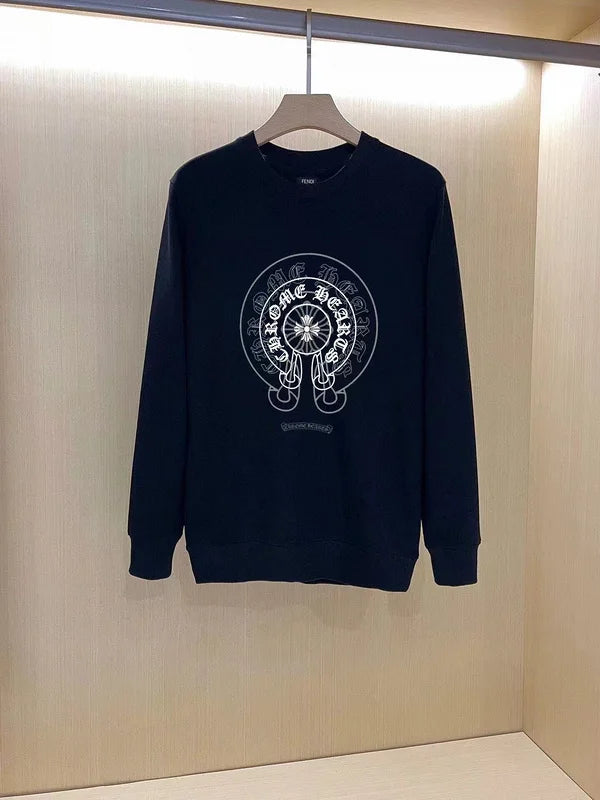 Chrome Hearts Black Tracksuit With Intricate White Graphic Design