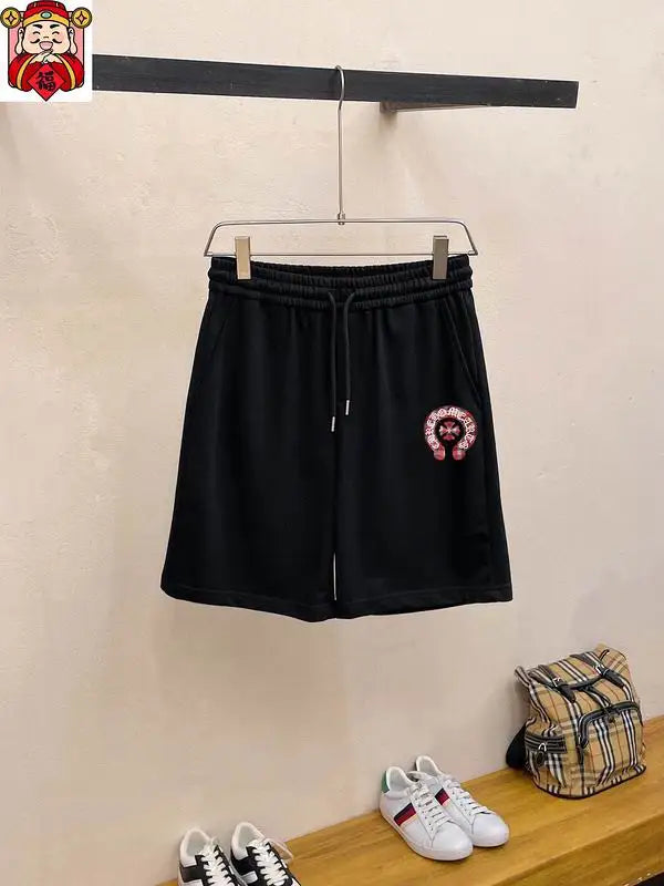 Chrome Hearts Black T - shirt And Shorts Set With Red Graphic Design