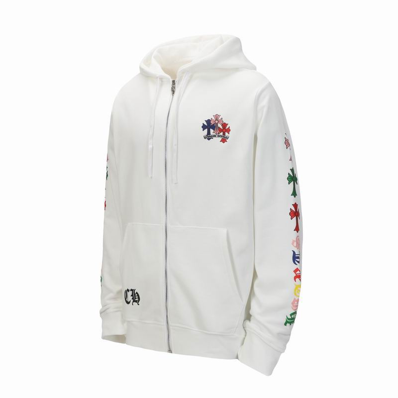 Chrome Hearts Inspired Black Hoodie with Colorful Cross Patterns