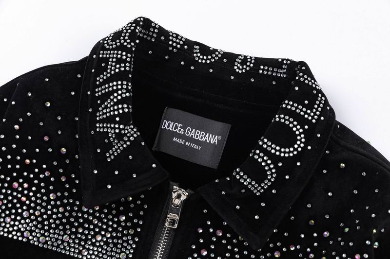 Dolce & Gabbana Inspired Rhinestone - Embellished Logo Jacket