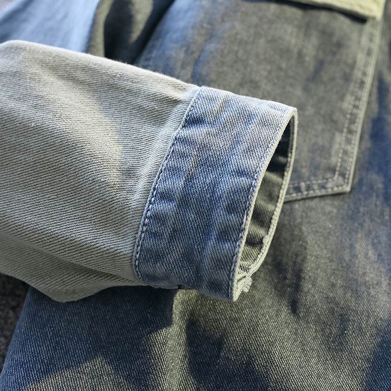 Dolce & Gabbana Inspired Patchwork Denim Jacket With Logo Accent