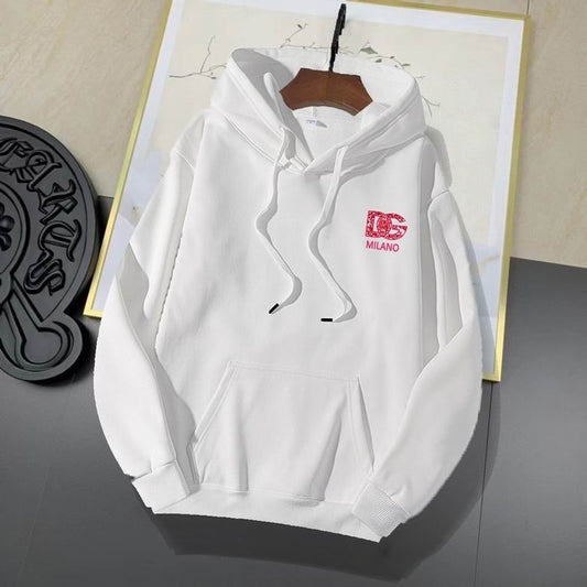 Dolce & Gabbana Beige Hoodie With Side Brand Logo And Milano Lettering
