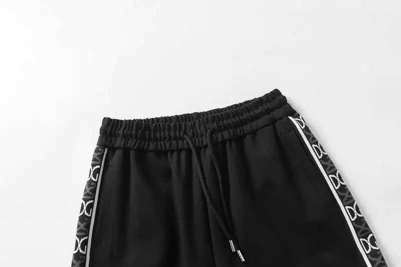Dolce & Gabbana Stylish Black Shorts With Side Patterns