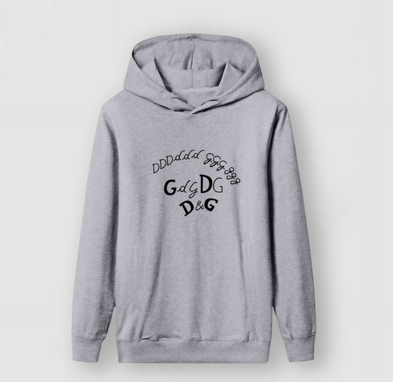 Dolce & Gabbana White Hoodie With Artistic Brand Letter Patterns For Unique Style