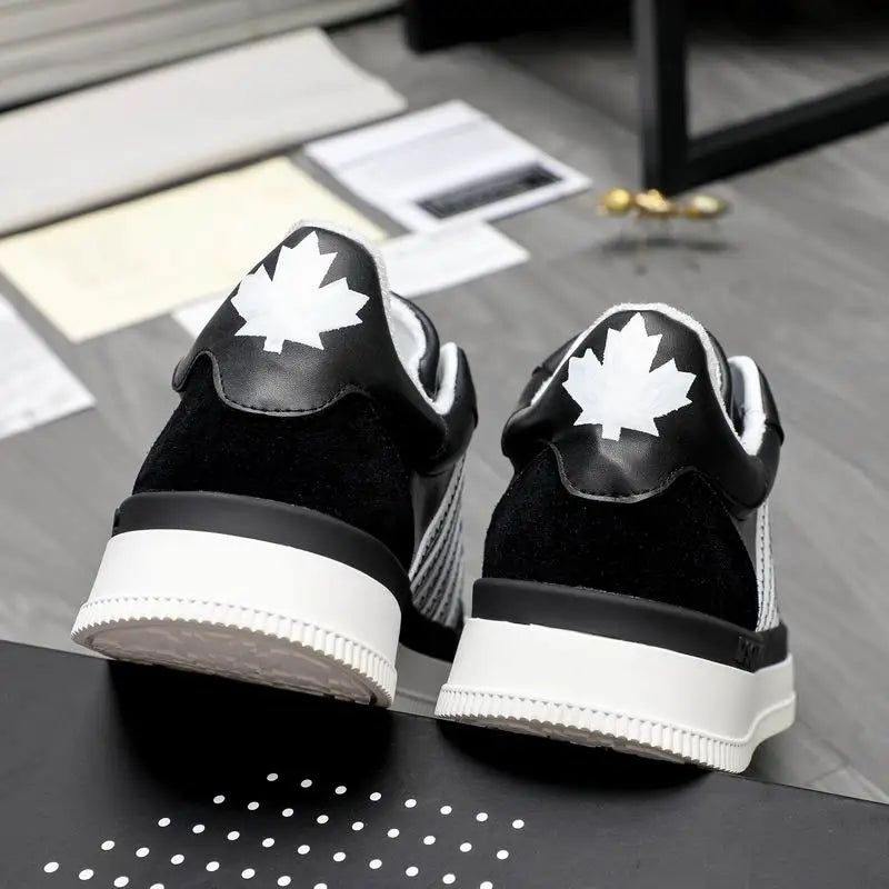 DSQUARED2 Stylish Black And White Casual Sneakers