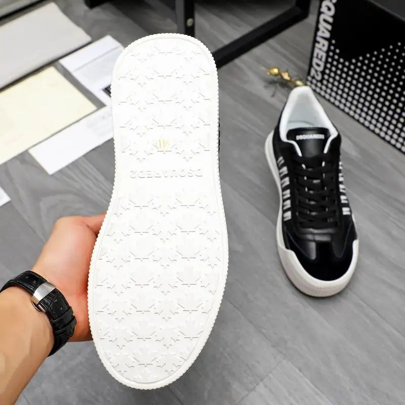 DSQUARED2 Stylish Black And White Casual Sneakers