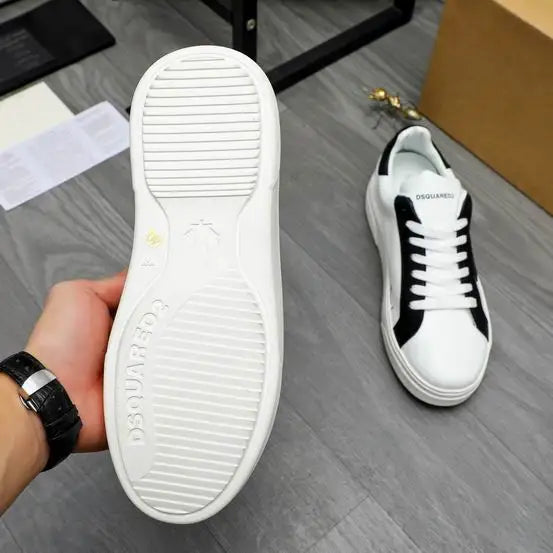 DSQUARED2 White And Black Casual Sneakers With "THE CANADIAN" Text