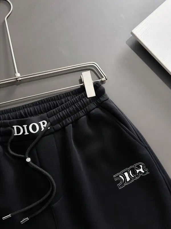 Dior Black Shorts With Prominent Brand Logo Detailing