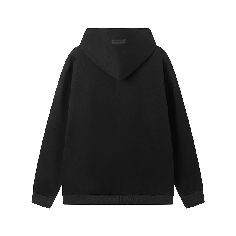 Fear Of God Black Hoodie With Gold Homecoming Lettering For Casual Chic Outfits