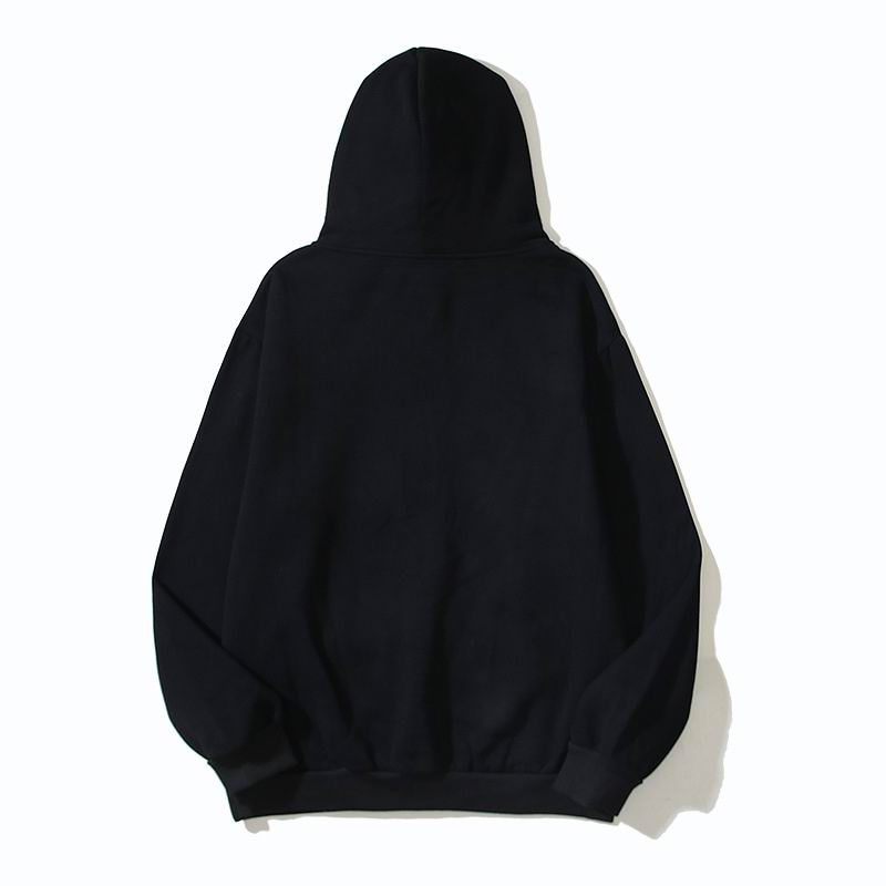 Fear Of God Black Hoodie With Athletics Logo For Trendy Streetwear Looks