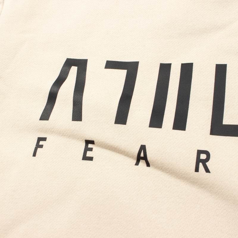 Fear Of God Black Hoodie With Athletics Logo For Trendy Streetwear Looks
