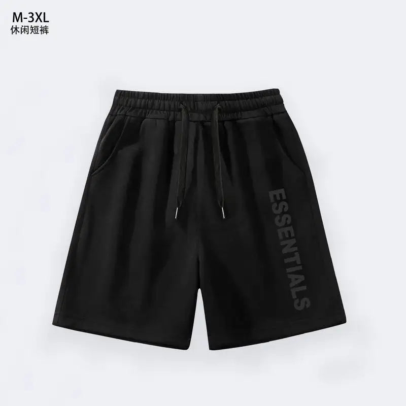 Fear of God Essentials Black Drawstring Casual Men's Shorts